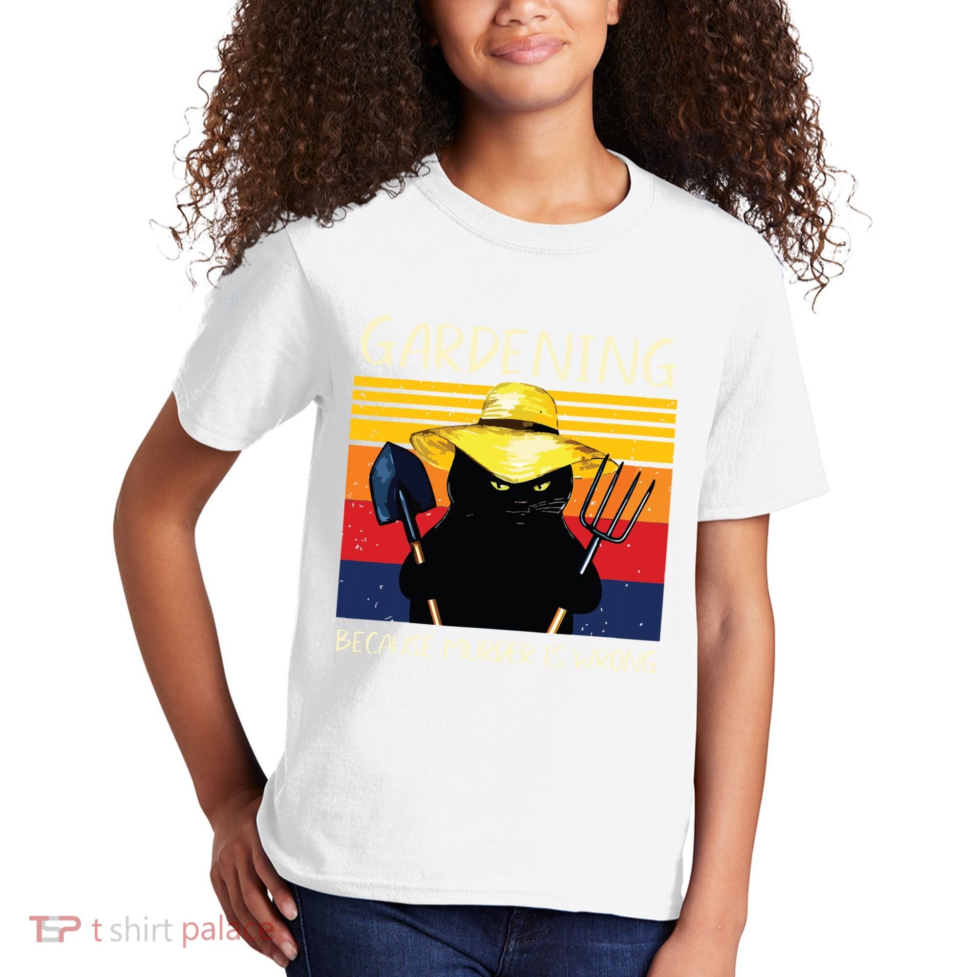 Gardening Because Murder Is Wrong Kids T-Shirt