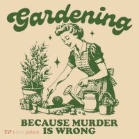 Gardening Because Murder Is Wrong Tote Bag thumb 4