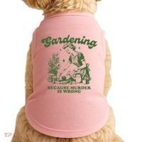 Gardening Because Murder Is Wrong Doggie Tank thumb 0