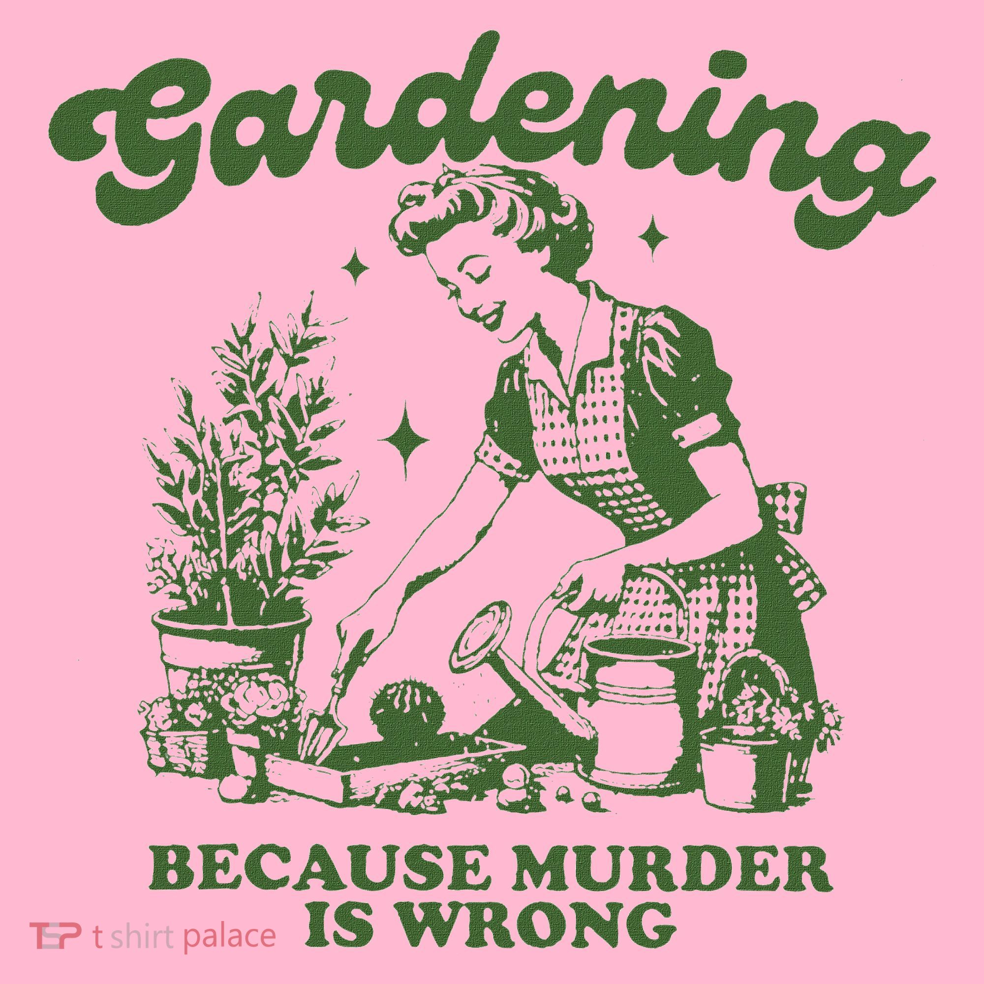 Gardening Because Murder Is Wrong Coaster