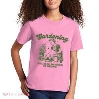 Gardening Because Murder Is Wrong Kids T-Shirt thumb 2