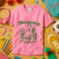 Gardening Because Murder Is Wrong Kids T-Shirt thumb 3