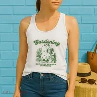 Gardening Because Murder Is Wrong Women's Tank Top thumb 2