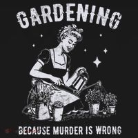 Gardening Because Murder Is Wrong USA-Made Doggie Bandana thumb 2