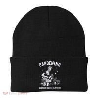 Gardening Because Murder Is Wrong Beanie thumb 0