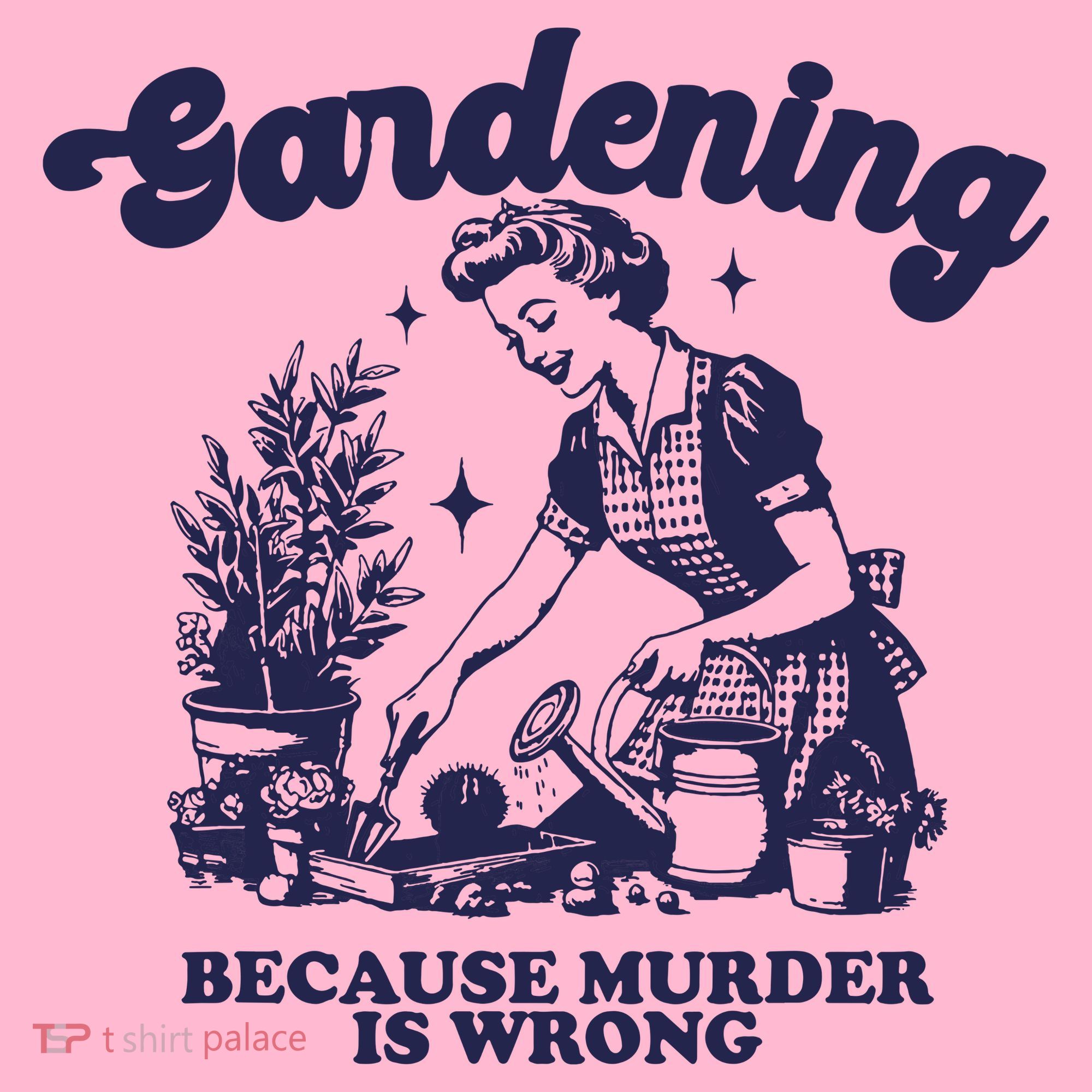 Gardening Because Murder Is Wrong Gardener Plant Lady Mom Coaster