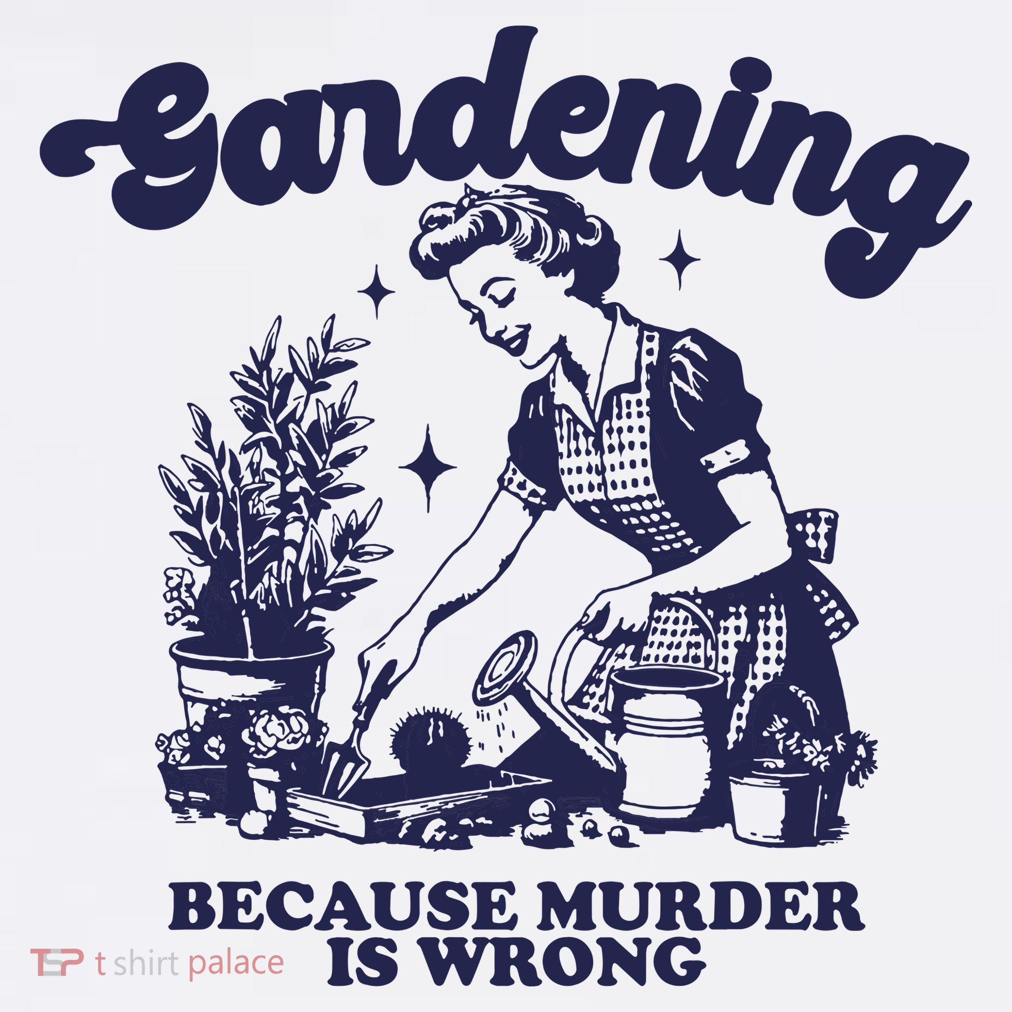 Gardening Because Murder Is Wrong Gardener Plant Lady Mom Women's Tank Top