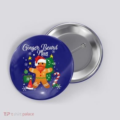 Ginger Beard Man Christmas Pajama Funny Gingerbread Gifts Button