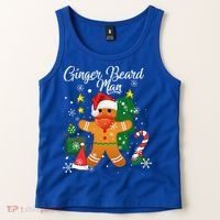Ginger Beard Man Christmas Pajama Funny Gingerbread Gifts Tank Top thumb 2