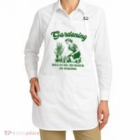 Gardening Because Murder Is Wrong Funny Plant Lover Joke Apron thumb 2