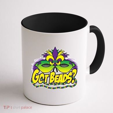 Got Beads Mardi Gras Coffee Mug back