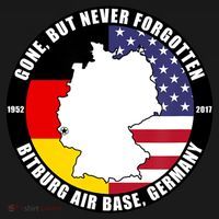 Gone But Never Forgotten Bitburg Air Base Germany Veteran Women's Hoodie thumb 2