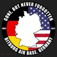 Gone But Never Forgotten Bitburg Air Base Germany Veteran Golf Towel thumb 3