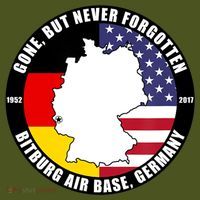 Gone But Never Forgotten Bitburg Air Base Germany Veteran T-Shirt thumb 7