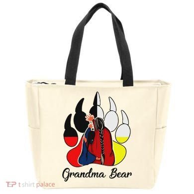 Grandma Bear Native American Tote Bag