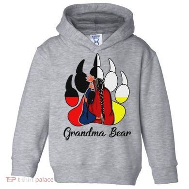 Grandma Bear Native American Toddler Hoodie