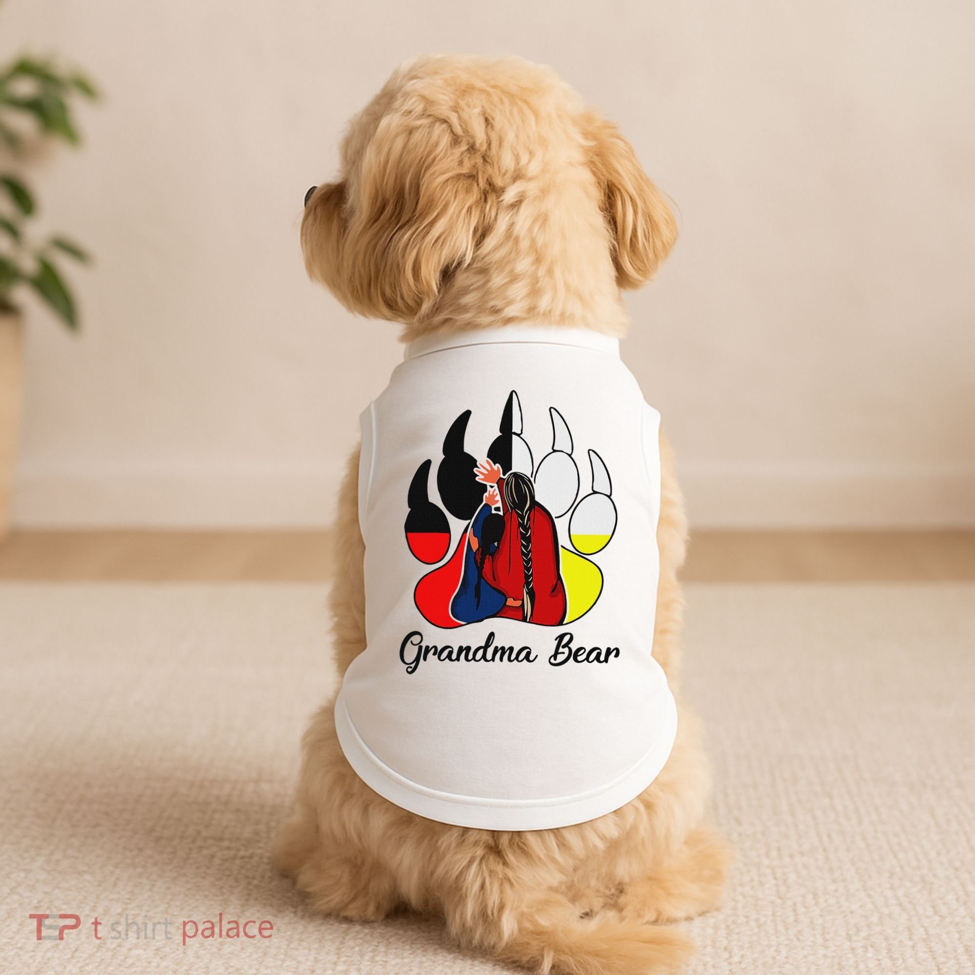 Grandma Bear Native American Doggie Tank