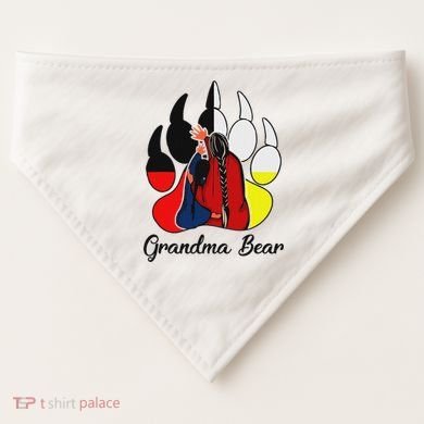 Grandma Bear Native American USA-Made Doggie Bandana