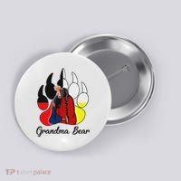 Grandma Bear Native American Button thumb 0