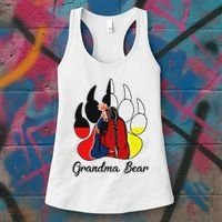 Grandma Bear Native American Women's Tank Top thumb 3