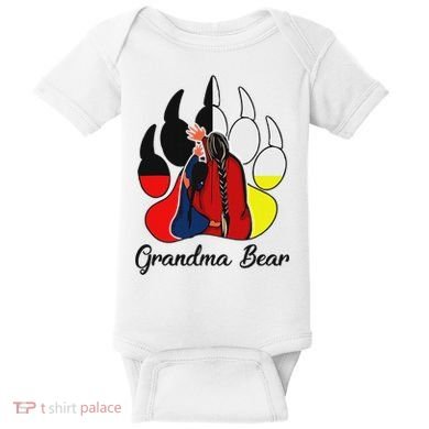 Grandma Bear Native American Baby Bodysuit