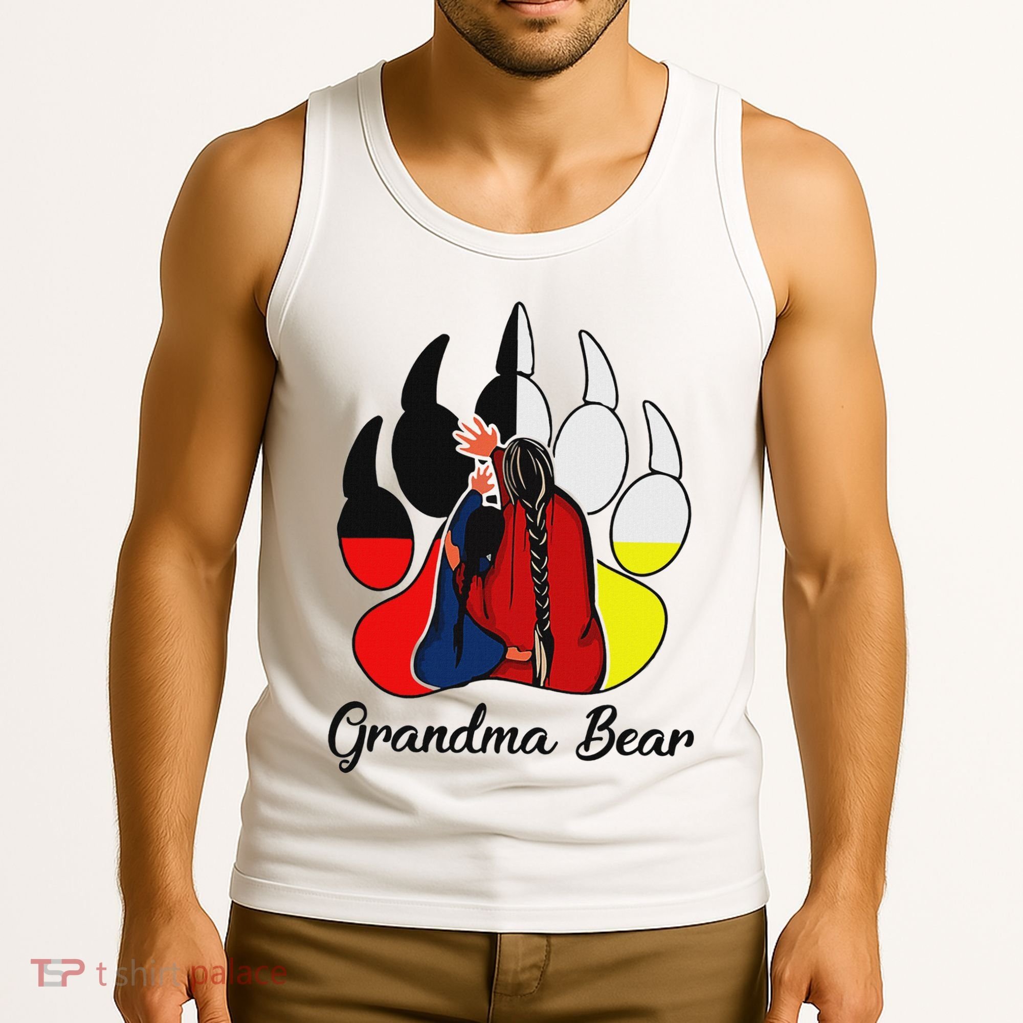 Grandma Bear Native American Tank Top