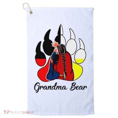 Grandma Bear Native American Golf Towel