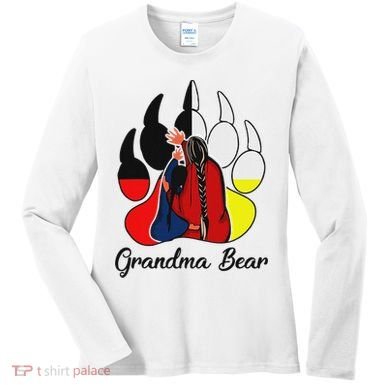 Grandma Bear Native American Women's Long Sleeve Shirt