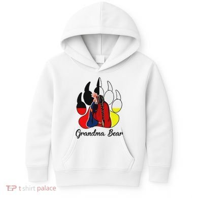 Grandma Bear Native American Kids Hoodie
