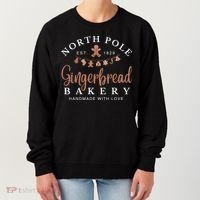 Gingerbread Bakery North Pole Women's Sweatshirt thumb 0