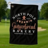 Gingerbread Bakery North Pole Golf Towel thumb 1