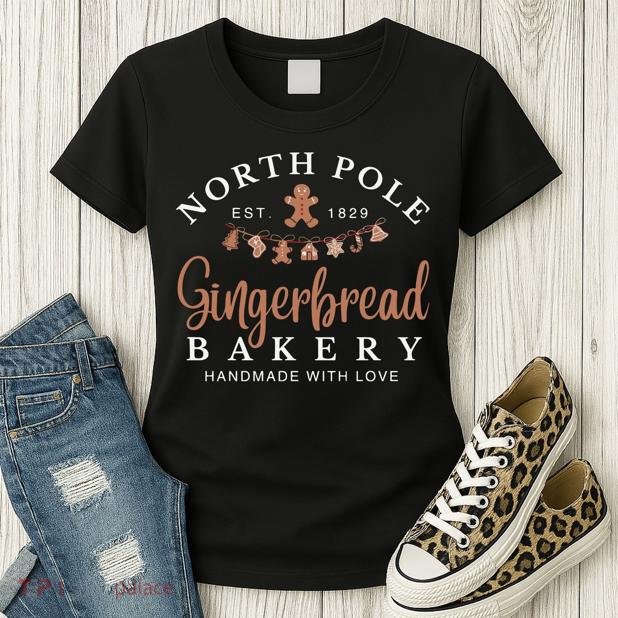 Gingerbread Bakery North Pole Women's T-Shirt