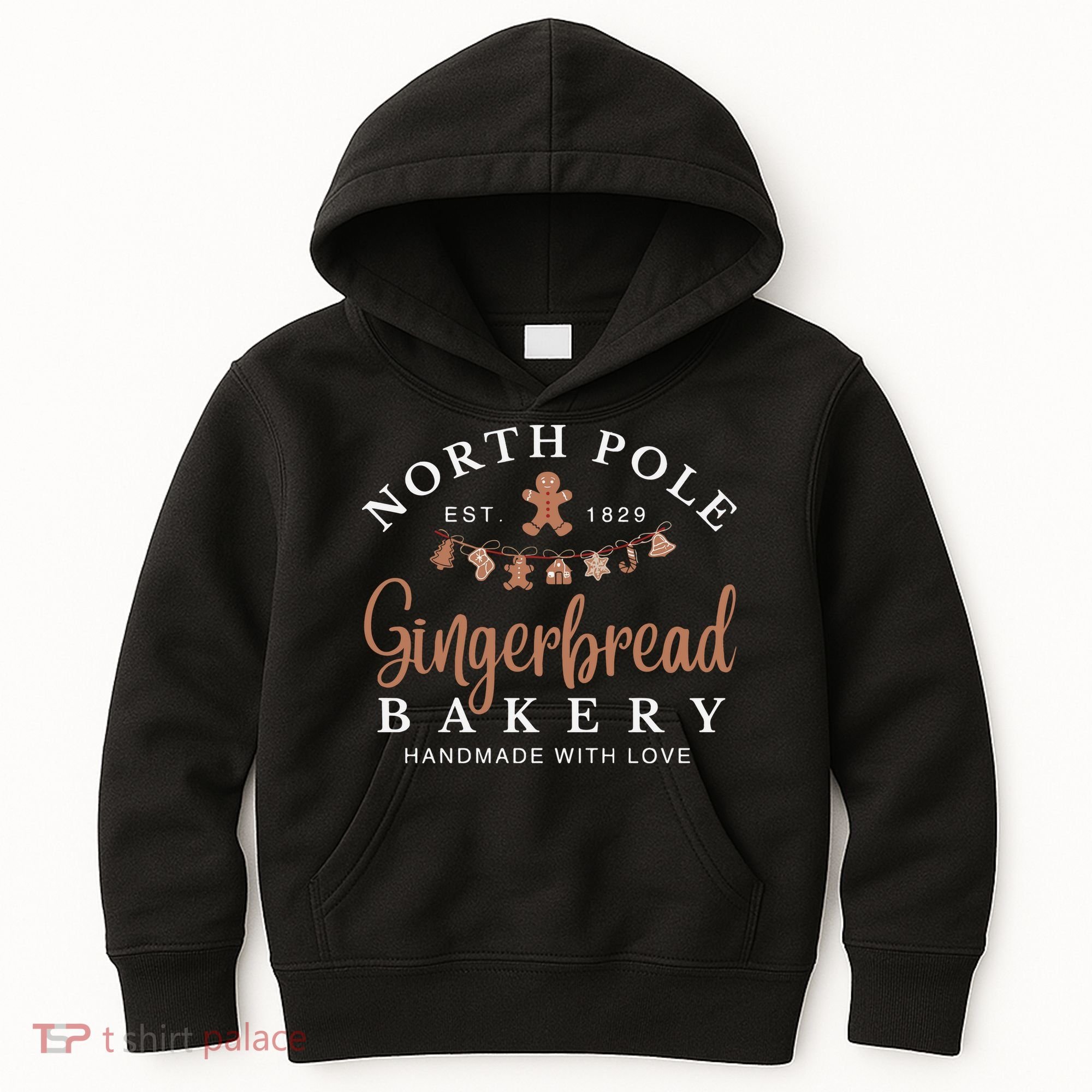 Gingerbread Bakery North Pole Kids Hoodie