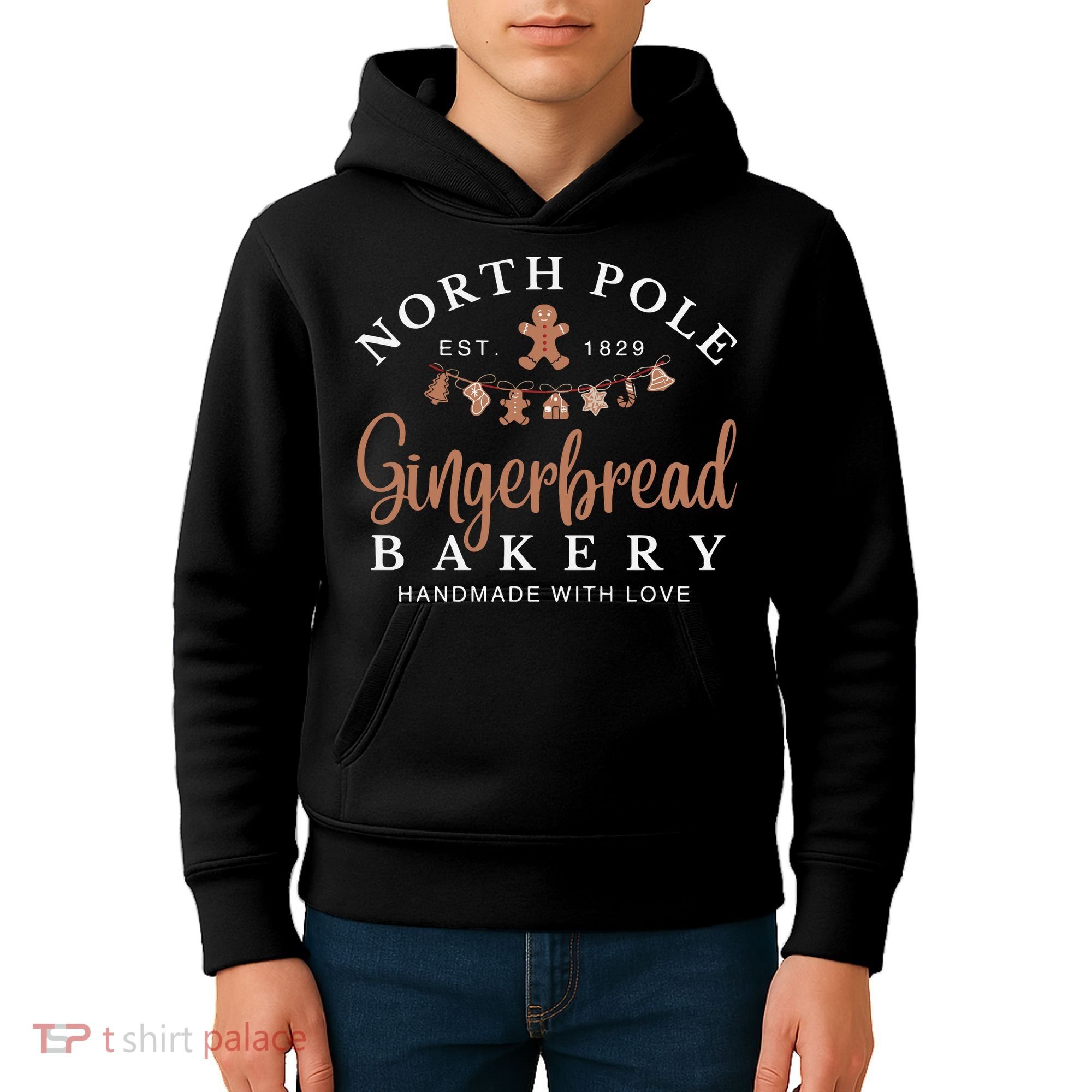 Gingerbread Bakery North Pole Kids Hoodie