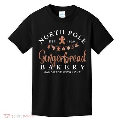 Gingerbread Bakery North Pole Kids T-Shirt