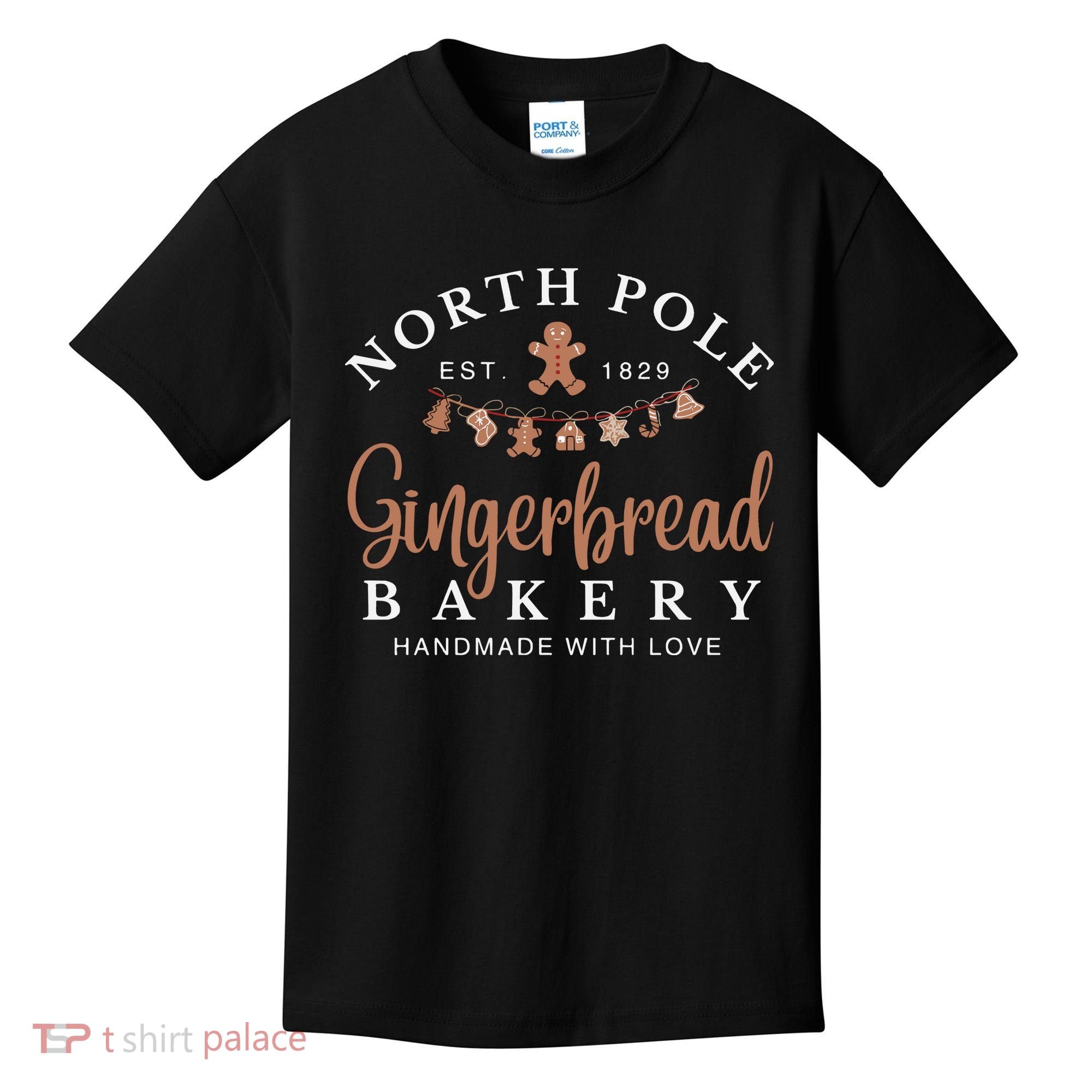 Gingerbread Bakery North Pole Kids T-Shirt