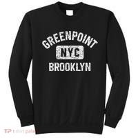 Greenpoint Brooklyn NYC Gym Style Distressed White Print Sweatshirt thumb 0