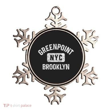 Greenpoint Brooklyn NYC Gym Style Distressed White Print Ornament