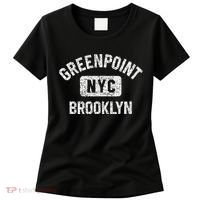 Greenpoint Brooklyn NYC Gym Style Distressed White Print Women's T-Shirt thumb 0