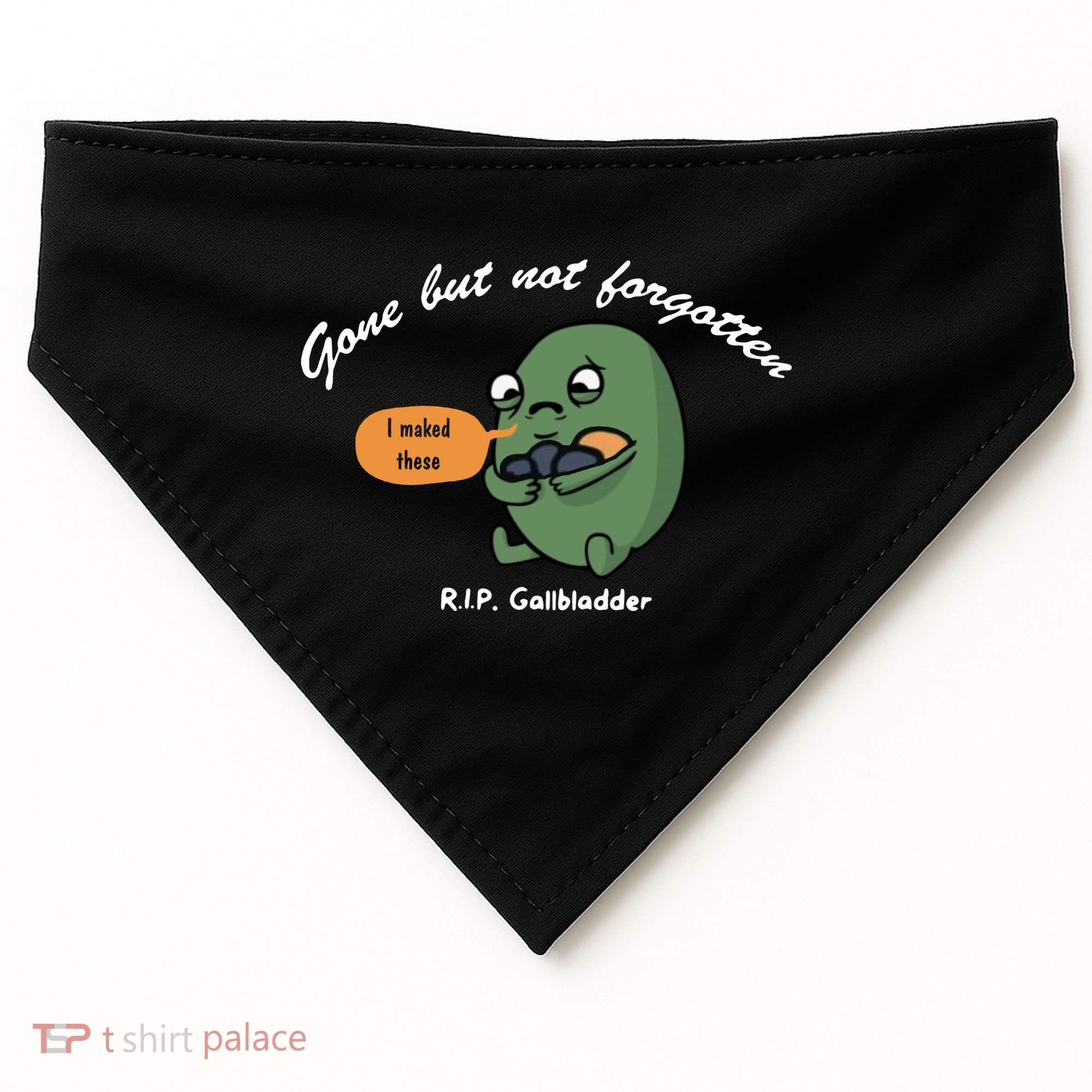 Gone But Not Forgotten RIP Gallbladder USA-Made Doggie Bandana
