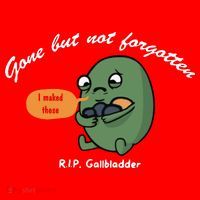Gone But Not Forgotten RIP Gallbladder Santa Hat thumb 1