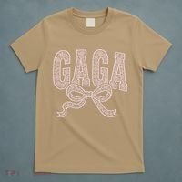 Grandma Blessed Nana Gigi Lace Coquette Mothers Day Gaga T-Shirt thumb 5