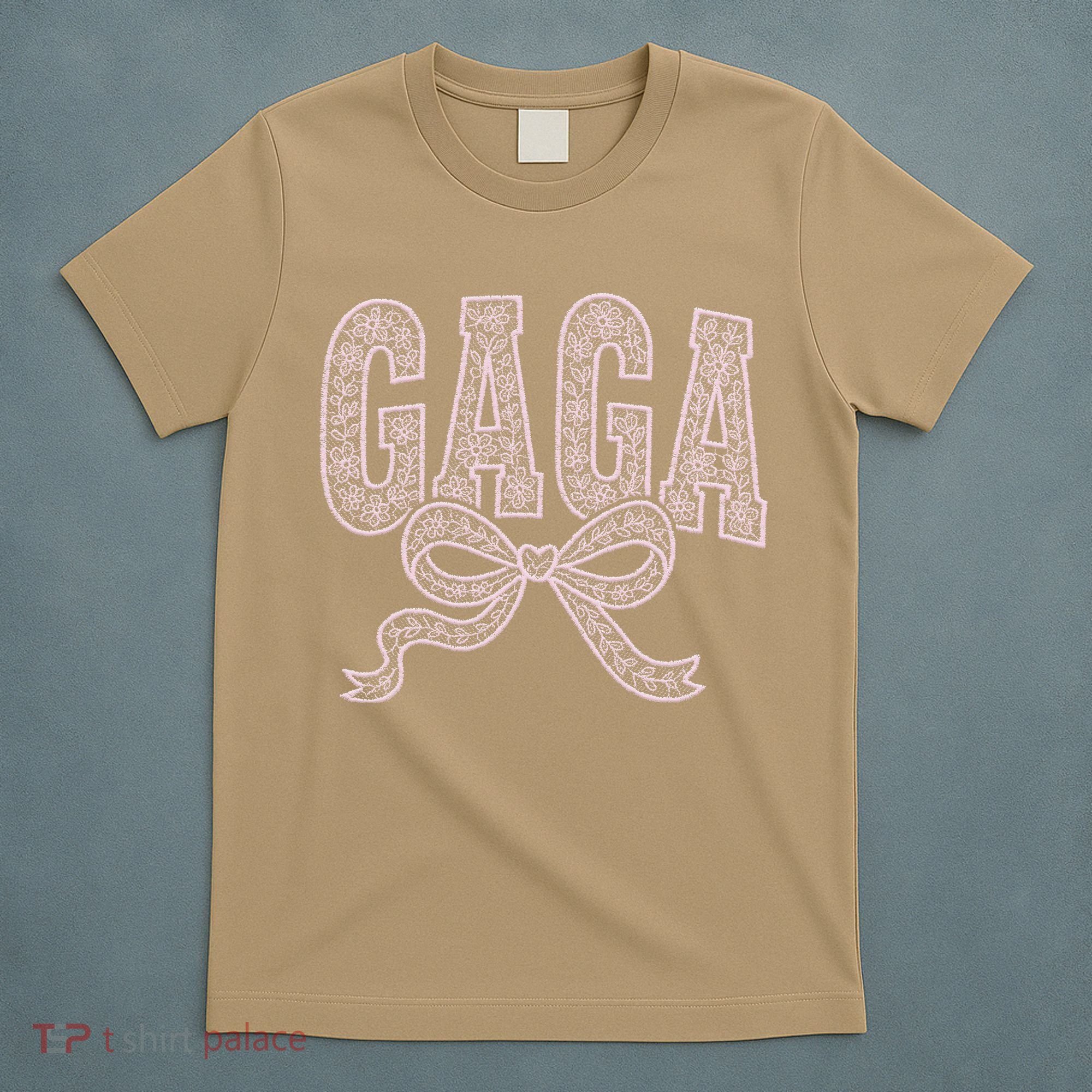 Grandma Blessed Nana Gigi Lace Coquette Mothers Day Gaga T-Shirt