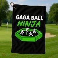 Gaga Ball Ninja Dodgebal Golf Towel thumb 1