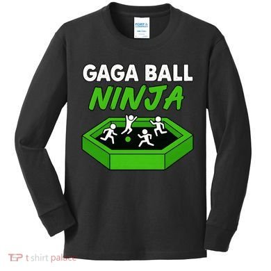 Gaga Ball Ninja Dodgebal Kids Long Sleeve Shirt