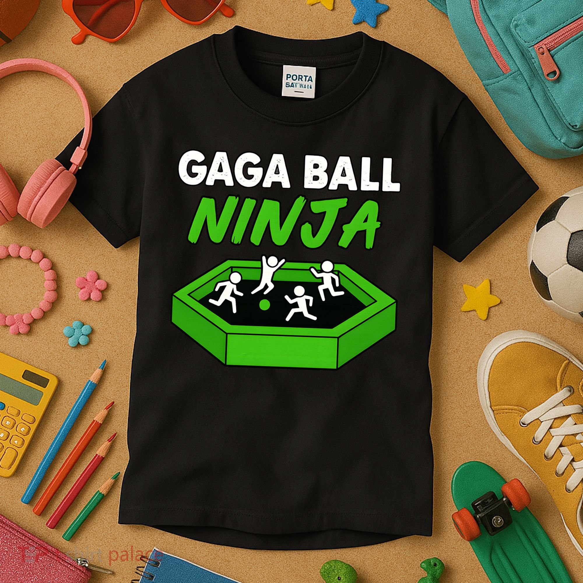 Gaga Ball Ninja Dodgebal Kids T-Shirt