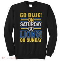 Go Blue On Saturday Go Lion On Sunday Sweatshirt thumb 0