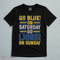 Go Blue On Saturday Go Lion On Sunday T-Shirt thumb 5