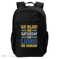 Go Blue On Saturday Go Lion On Sunday Backpack thumb 0