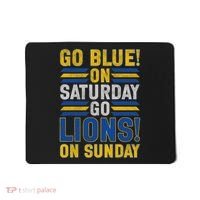 Go Blue On Saturday Go Lion On Sunday Mousepad thumb 0